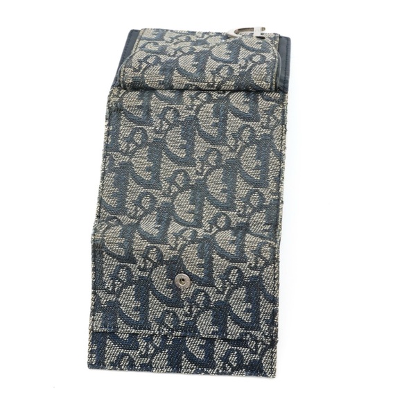 Christian Dior Saddle Compact Wallet Navy Silver - Picture 10 of 16